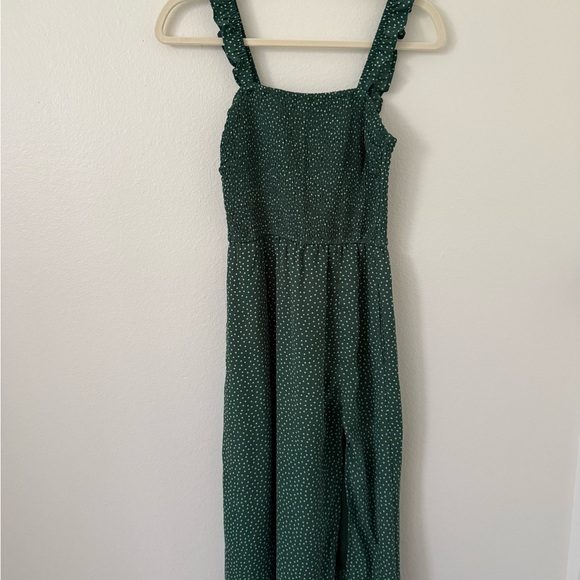 Abercrombie & Fitch | Dresses | Abercrombie Fitch Green Polka Dot Dress |  Poshmark